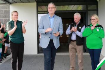 President elect at opening of Erin's Own state of the art premises