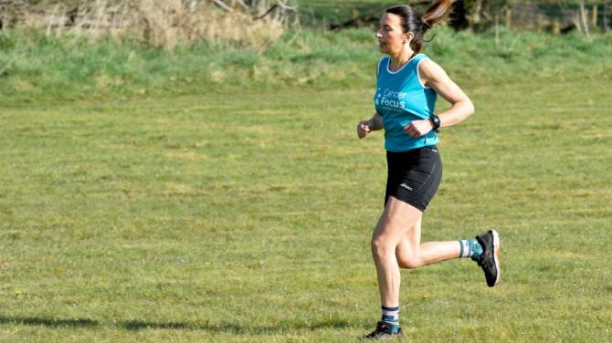 Judith running for Cancer Focus