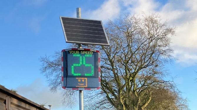 First permanent Speed Indicator Display for Broughshane
