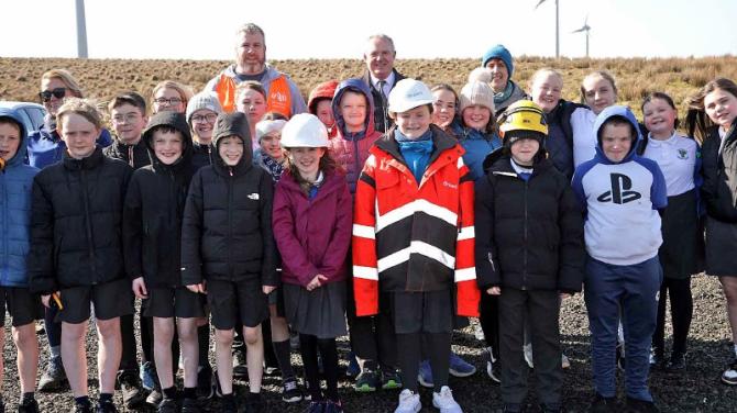 Broughshane PS pupils enjoy windfarm visit