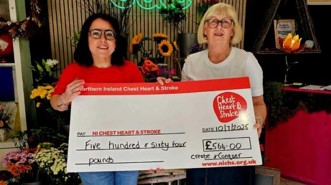 £564 is raised for Chest, heart & Stroke