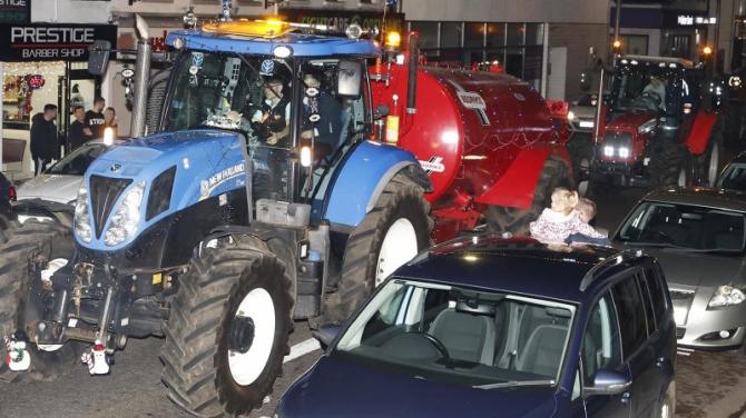 Santa tractor run on Saturday evening in Ballymena