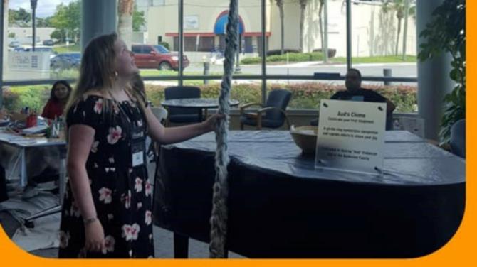 Zoe rings bell to mark end of treatment in America