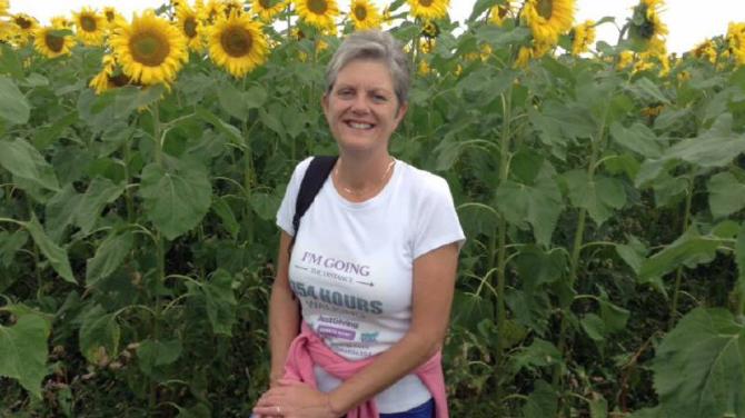 Sunflower field brightens Gillian's day ahead of Moroccan charity trek